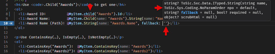 Demo IntelliSense in VS Code
